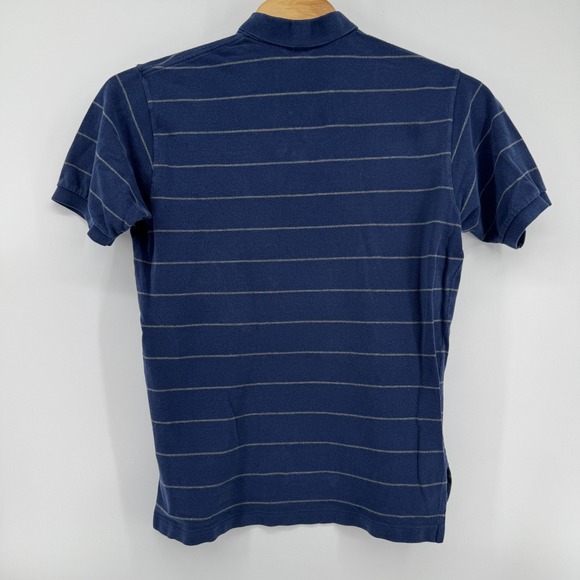 Polo Ralph Lauren Mens XL Striped Polo Shirt Blue Gray Cotton Short Sleeve - Picture 3 of 9